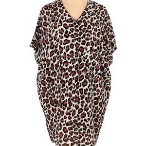 Chico’s leopard print caftan day/evening dress.